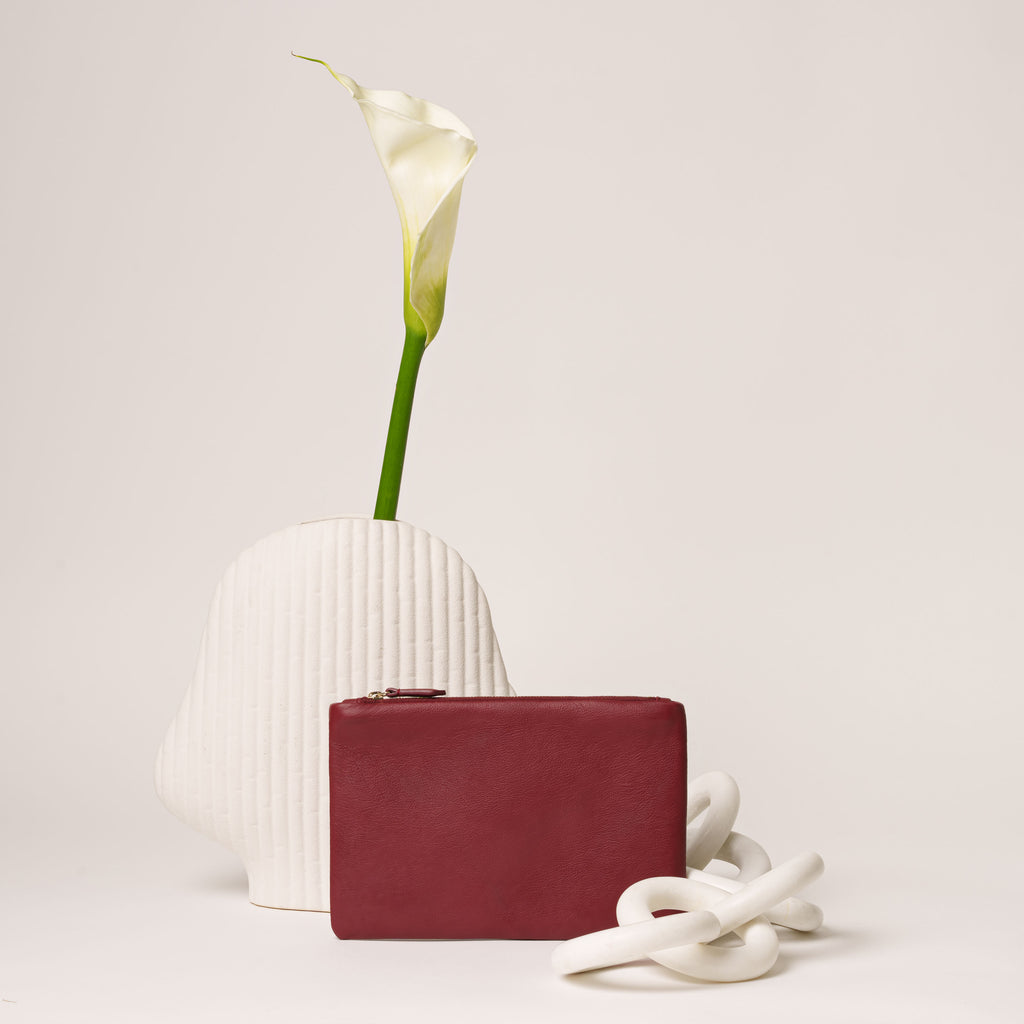 Small Pouch in Burgundy