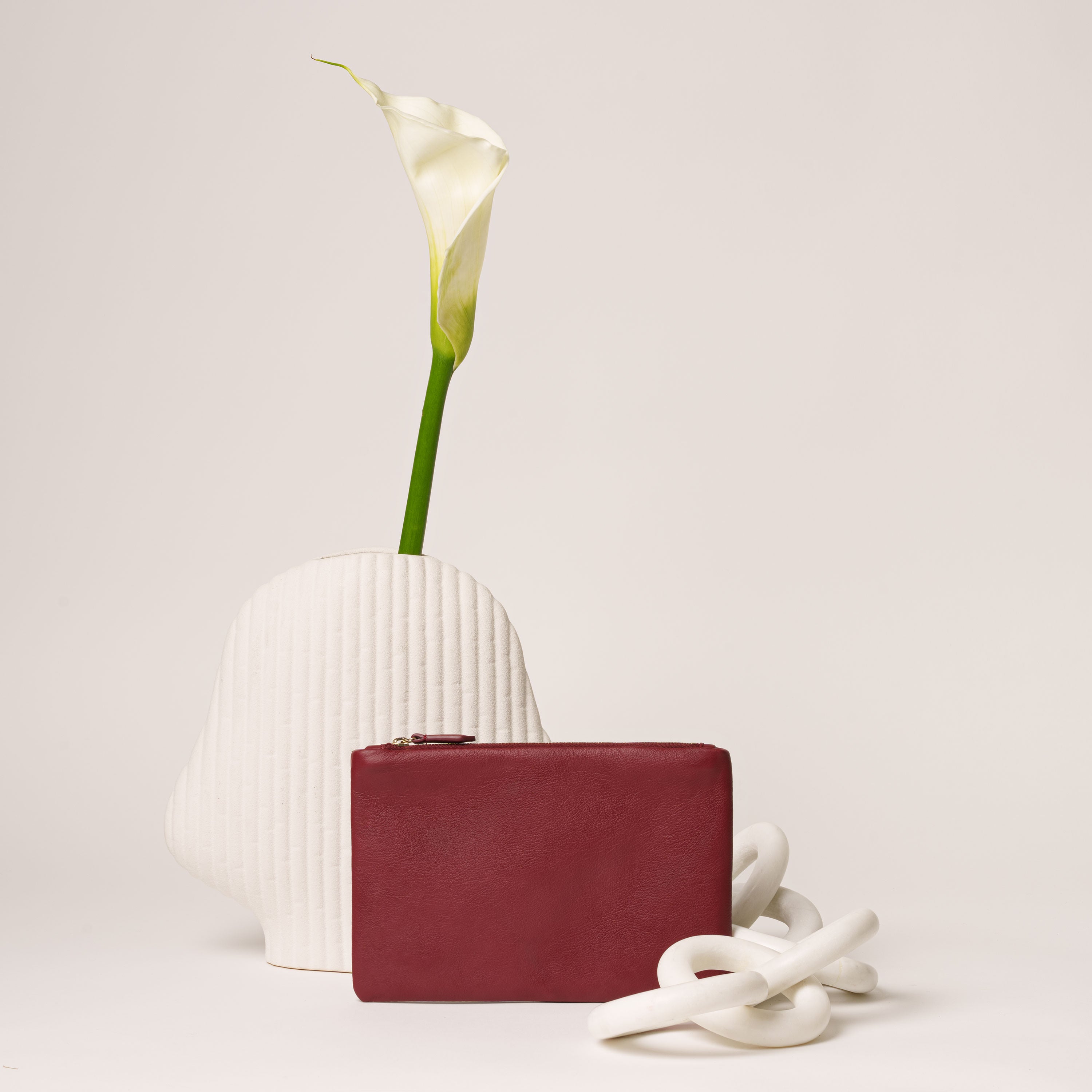 Small Pouch in Burgundy