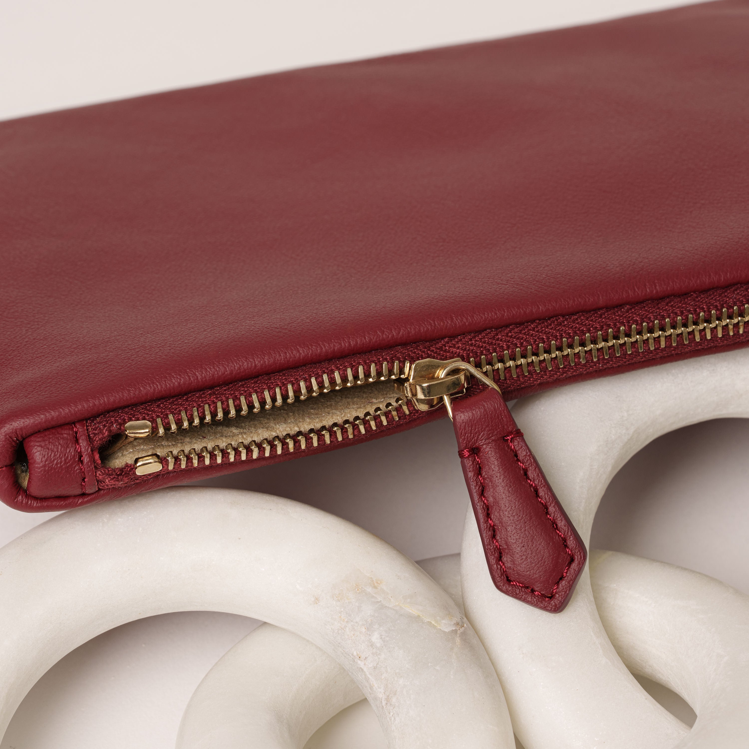 Small Pouch in Burgundy