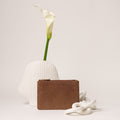 Small Suede Pouch in Chestnut