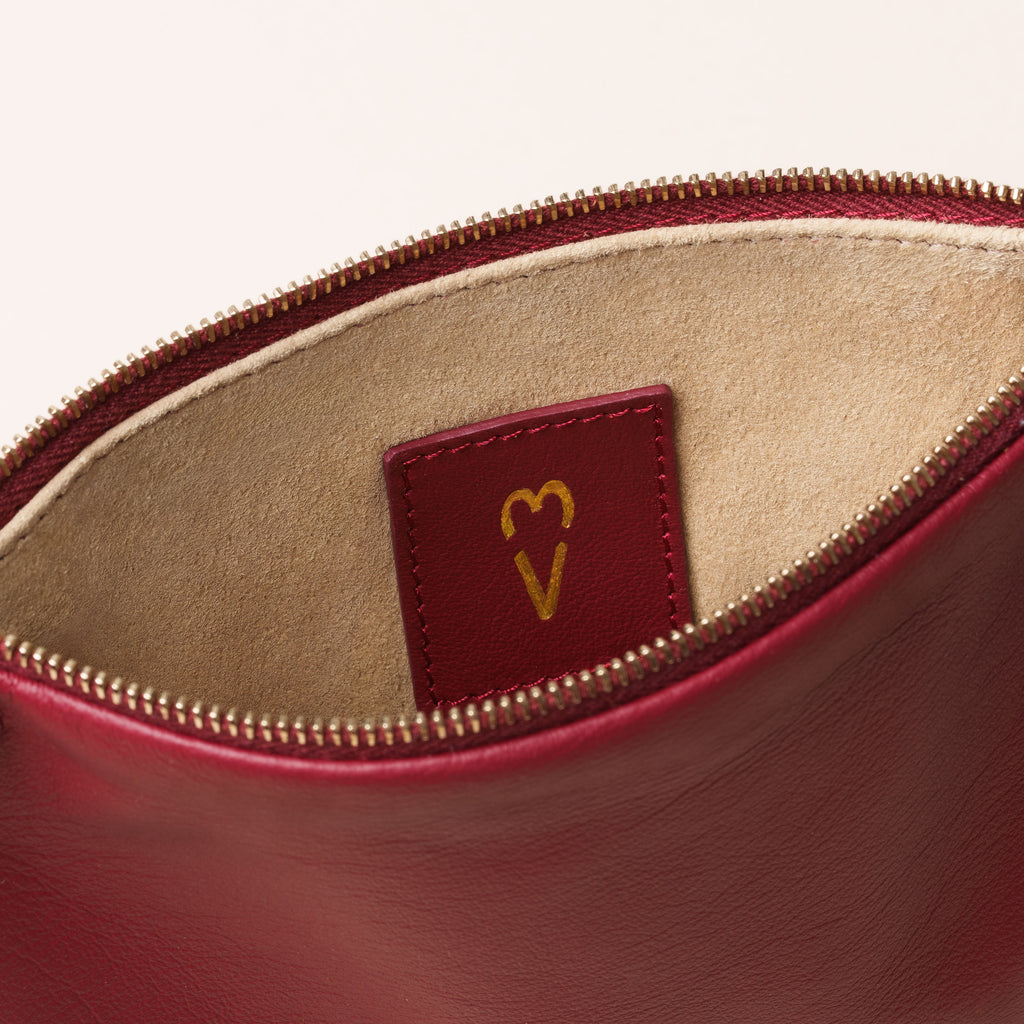 Small Pouch in Burgundy